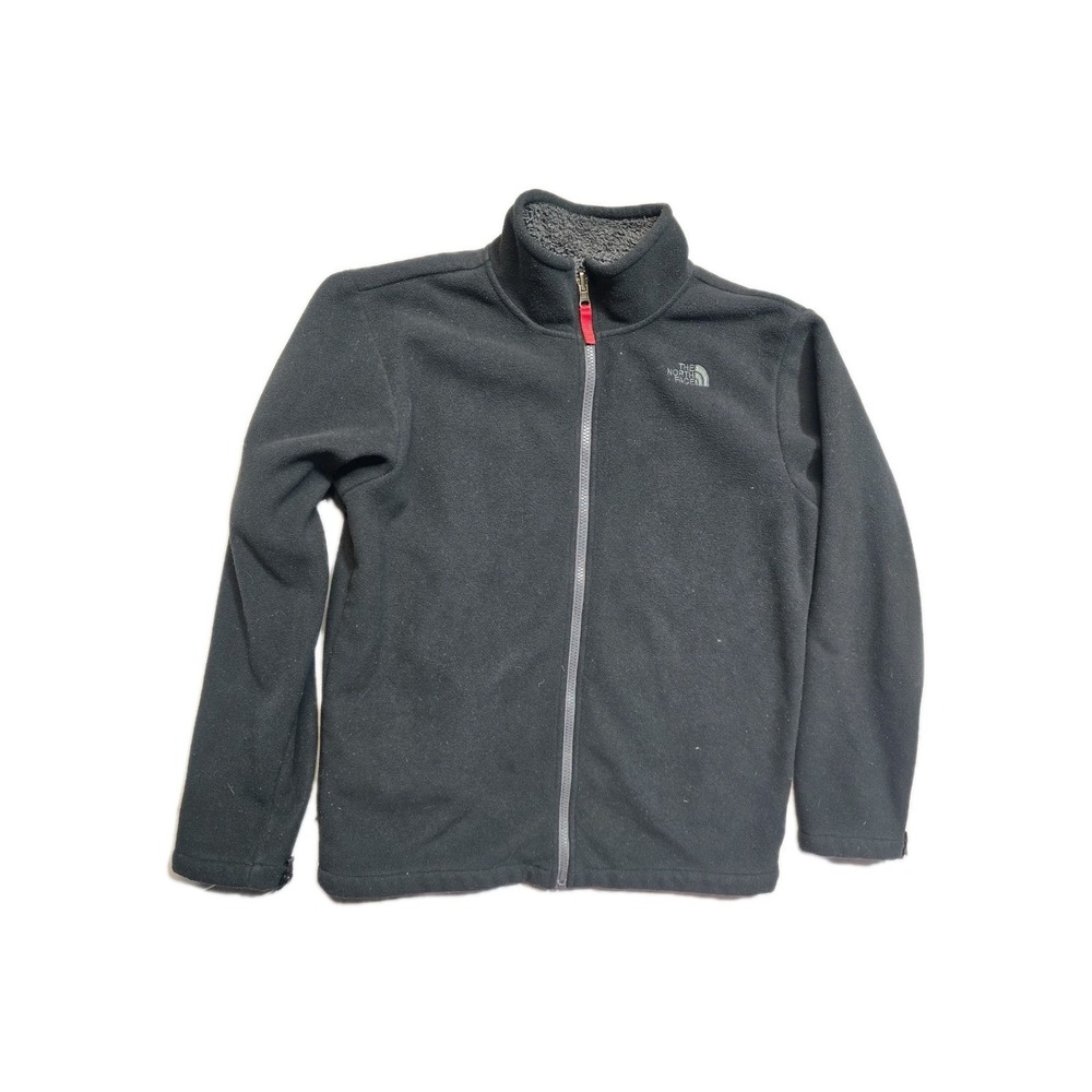 The North Face Boys XL Fleece Jacket Black Zip Up